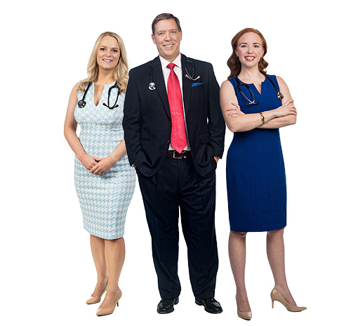 Group of three doctors