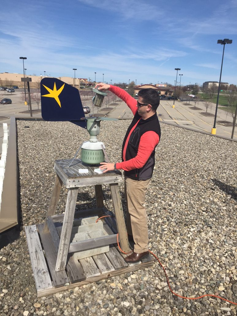 Dr. otto pollen using the burkard spore trap