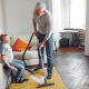 Man Cleaning House