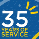 35 years of service logo